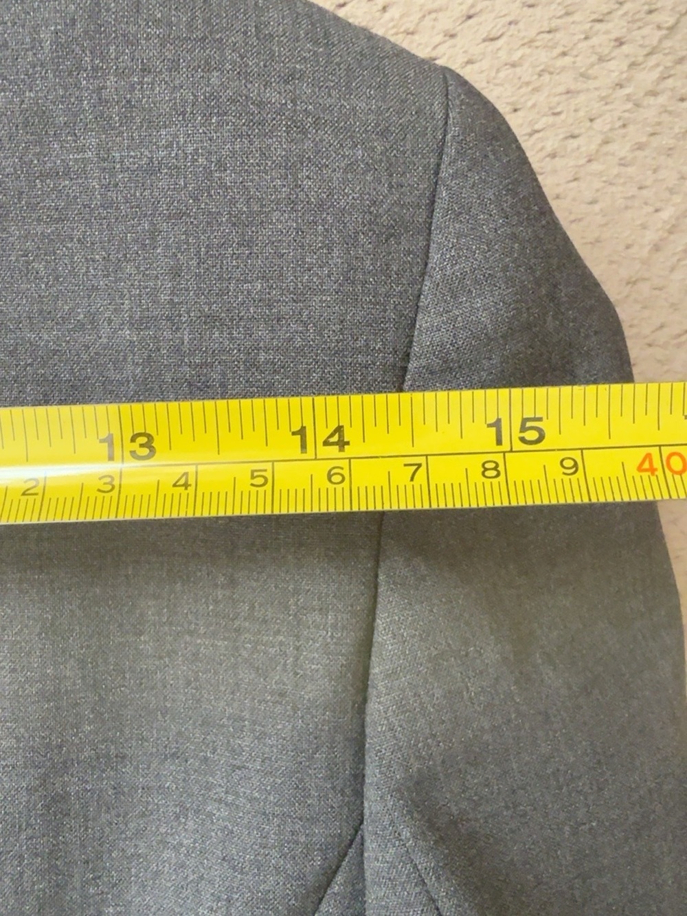 Theory Gabe B Tailor Wool Blazer Jacket Size 8 Heather Gray One Button Office - Picture 15 of 16